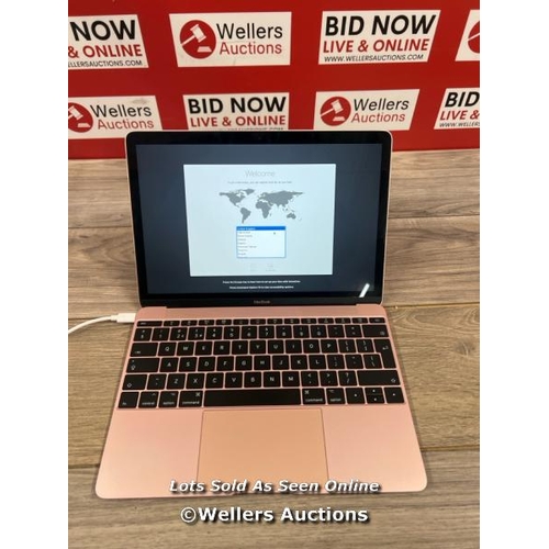 8168 - APPLE MACBOOK / A1543 / MNYM2LL/A / CORE M3-7Y32 / 8GB / 256GB / MAC OS / HD GRAPHICS 615 / POWERS U... 