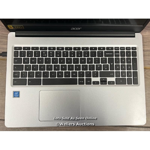 8169 - ACER CHROMEBOOK CB315-3HT NX.HKCEK.002 INTEL PENTIUM N5000 4 64 CHROME OS INTEGRATED / POWERS UP, SI... 