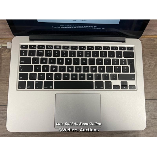 8170 - APPLE MACBOOK PRO / A1502 MF841LL/A / INTEL CORE I5-5287U / 8GB / 512GB / MAC OS / INTEL IRIS GRPAHI... 