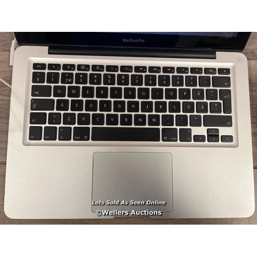 8191 - APPLE MACBOOK PRO / A1278 / MB991LL/A / INTEL CORE2 DUO CPU P8700 @ 2.53GHZ / 4GB / 250GB / OS X / N... 