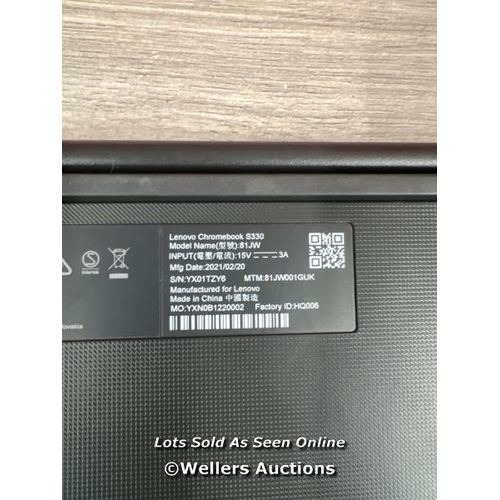 8193 - LENOVO CHROMEBOOK S330 / 81JW001GUK / MEDIATEK MT8173C 4 CORE / 4GB / 64GB / CHROME OS INTEGRATED PO... 