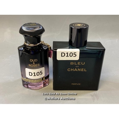 X1 CHANEL BLEAU DE CHANEL PARFUM 150ML AND X1 AHMED OUD & ROSES 60ML