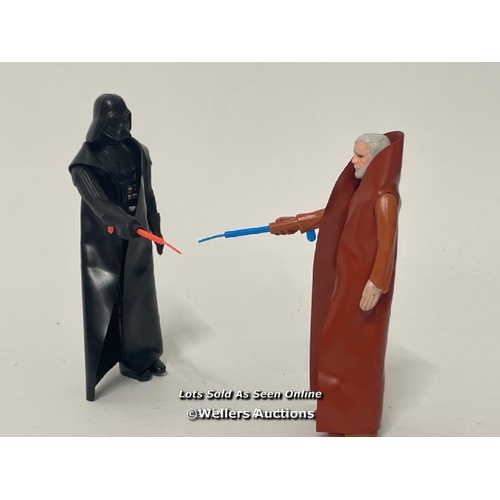 423 - Star Wars vintage Kenner Darth Vader and Ben (obi Wan ) Kenobi (white hair) 3 3/4