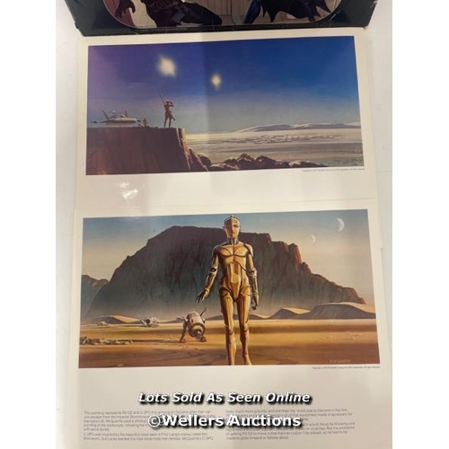 434 - The Star Wars portfolio by concept artist Ralph McQuarrie, containing 21 glossy prints, 1977 printed... 