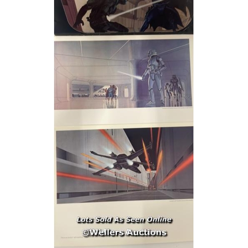 434 - The Star Wars portfolio by concept artist Ralph McQuarrie, containing 21 glossy prints, 1977 printed... 