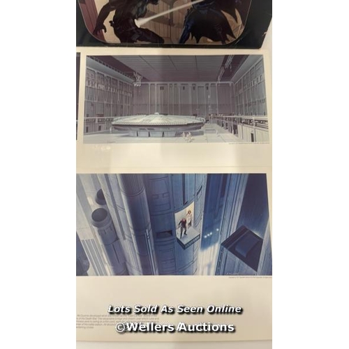 434 - The Star Wars portfolio by concept artist Ralph McQuarrie, containing 21 glossy prints, 1977 printed... 