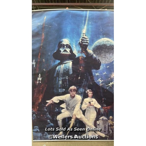 439 - Large Star Wars art poster, printed on canvas, 117 x 183cm