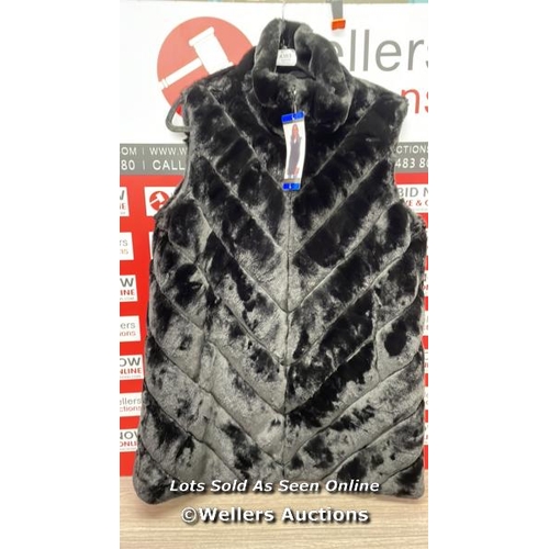 4383 - LADIES NEW WEATHERPROOF FAUX FUR LONG GILLET / L