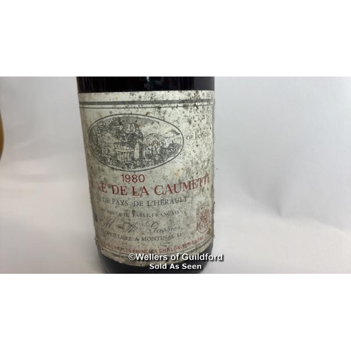 10 - 1980 Domaine De La Caumette, In De Pays De L'Herault, 70cl, No vol indicated, seal slightly damaged ... 