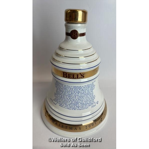 24 - Bell's 2001 Old Scotch Whisky Limited Edition Christmas Decanter, Aged 8 Years, Brand New and Boxed,... 