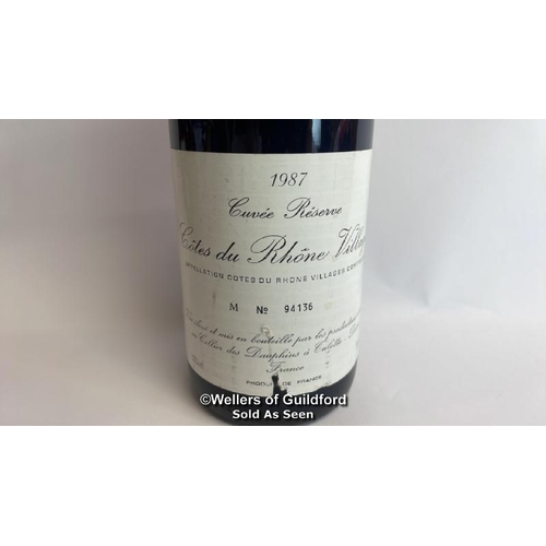 3 - 1987 Cuvee Reserve Cotes Du Rhone Villages, M No 94136, 75cl, 13% vol / Please see images for fill l... 