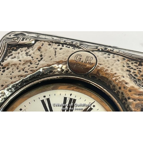 328 - Argentan Goliath pocket watch in hallmarked silver travel / display case. Top winding mechanism appe... 