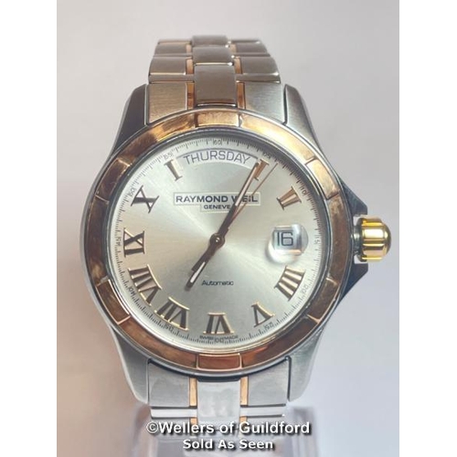 331 - Raymond Weil Parsifal 2965-SG5-00658 stainless steel & rose gold automatic wrist watch, dial 3.3cm d... 