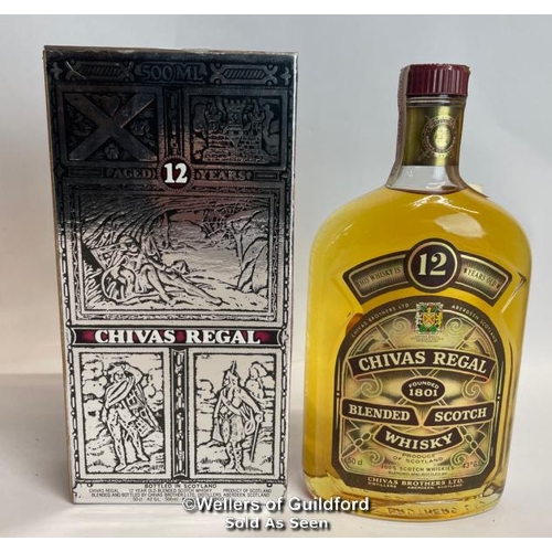 36 - Chivas Regal Blended Scotch Whisky, Aged 12 Years, 50cl, 43% vol, In original box / Please see image... 