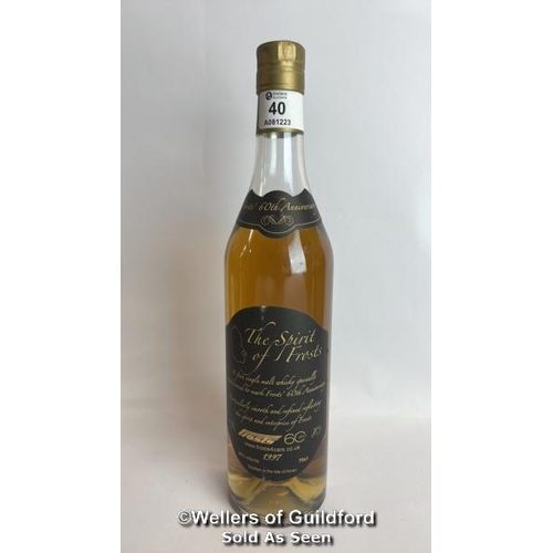 40 - 1997 The Spirit of Frosts, Single Malth Whisky, Commissioned to Mark Frosts 60th Anniversary, 70cl, ... 