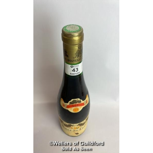 43 - 1974 Rose De Loire, 73cl, No vol indicated / Please see images for fill level and general condition.... 