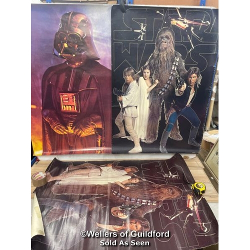 438 - Three vintage Star Wars Swedish Sandecor posters; two Star Wars featuring Luke, Leia, Han & Chewbacc... 