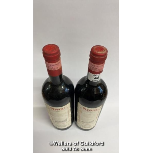 48 - Two bottles of 1985 Peppoli Chianti Classico, 75cl, 13% vol / Please see images for fill level and g... 