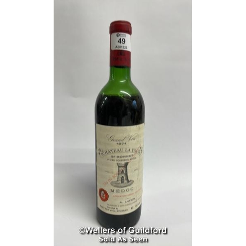 49 - 1971 Grand Vin Chateau Latour Premier Cru Bourgeois Medoc, 08349, 75cl / Please see images for fill ... 