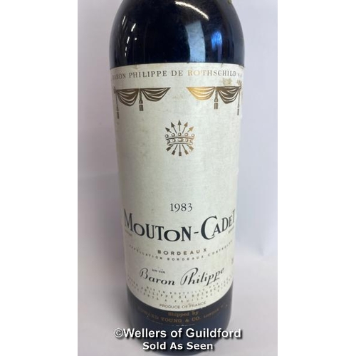 5 - 1983 Baron Phillippe De Rothschild Mouton Cadet Bordeaux, 75cl, No vol indicated / Please see images... 