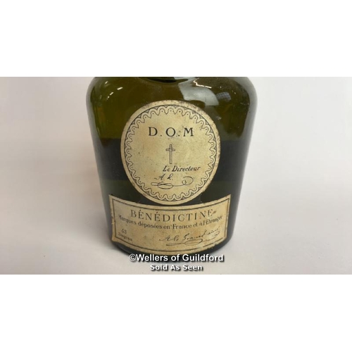 54 - D.O.M Benedictine Liquer / Please see images for fill level and general condition. Please be aware t... 