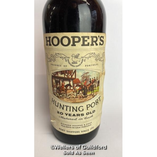 55 - Hooper's Hunting Port, 20 years old and matured in cask / Please see images for fill level and gener... 