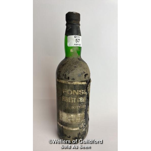 57 - 1973 Fonesca's Finest Crusting Port, 26 fl oz / Please see images for fill level and general conditi... 