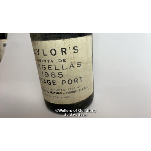 59 - Taylor's Quinta De Vargellas 1965 Vintage port, Minor damage to cap / Please see images for fill lev... 