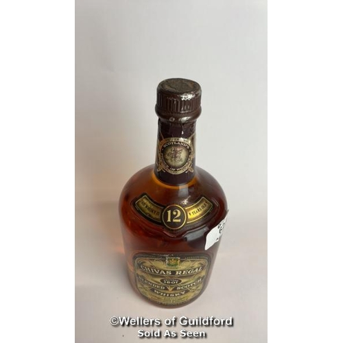 62 - Chivas Regal Blended Scotch Whisky, Aged 12 years, 1L, 86 Proof / Please see images for fill level a... 