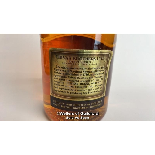 62 - Chivas Regal Blended Scotch Whisky, Aged 12 years, 1L, 86 Proof / Please see images for fill level a... 