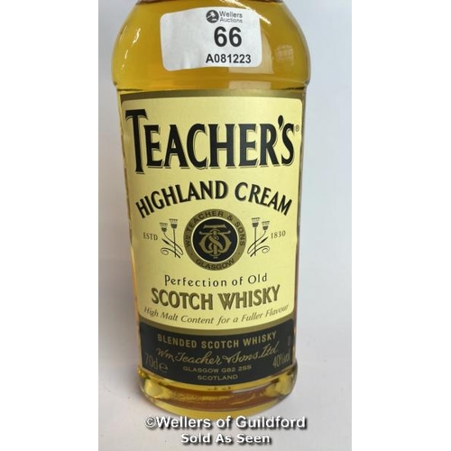 66 - Teachers Highland Cream Scotch Whisky, 70cl, 43% vol / Please see images for fill level and general ... 