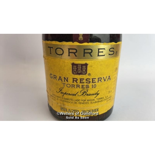 75 - Torres Gran Reserva Imperial Brandy, Grand rouge, Aged 10 years, 70cl, 39% vol / Please see images f... 