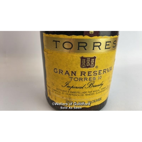 75 - Torres Gran Reserva Imperial Brandy, Grand rouge, Aged 10 years, 70cl, 39% vol / Please see images f... 