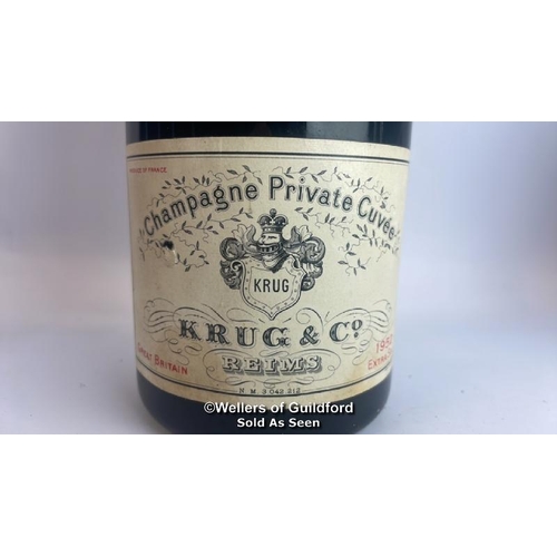 77 - Seven bottles of 1952 Krug & Co Reims Champagne Private Cuvee, Extra Sec, 3.042.212, With original p... 