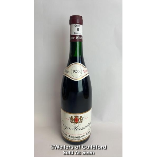 8 - 1988 Vintage Crozes Hermtage Paul Jaboulet Aine, 75cl, 12.5% vol / Please see images for fill level ... 