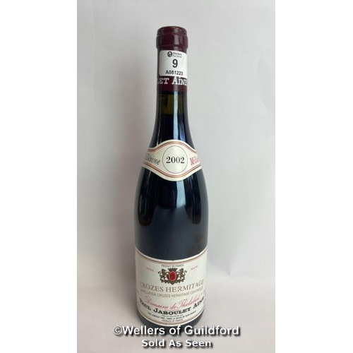 9 - 2002 Millesime Crozes Hermitage Paul Jaboulet Aine, 75cl, 12.5% VOL / Please see images for fill lev... 