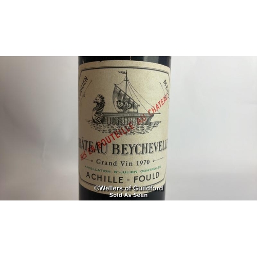 91 - Eight bottles of 1970 Chateau Beychevelle, Mis En Boutille Au Chateau, 75cl, In original wooden crat... 