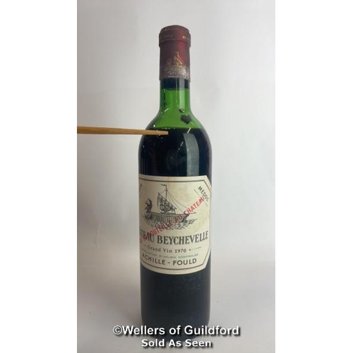 91 - Eight bottles of 1970 Chateau Beychevelle, Mis En Boutille Au Chateau, 75cl, In original wooden crat... 
