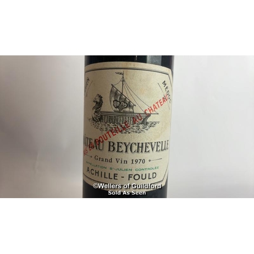 91 - Eight bottles of 1970 Chateau Beychevelle, Mis En Boutille Au Chateau, 75cl, In original wooden crat... 