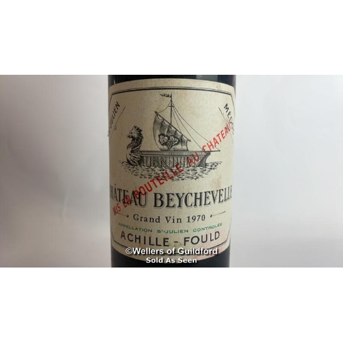 91 - Eight bottles of 1970 Chateau Beychevelle, Mis En Boutille Au Chateau, 75cl, In original wooden crat... 