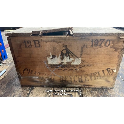 91 - Eight bottles of 1970 Chateau Beychevelle, Mis En Boutille Au Chateau, 75cl, In original wooden crat... 