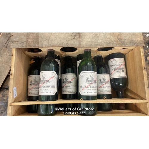 91 - Eight bottles of 1970 Chateau Beychevelle, Mis En Boutille Au Chateau, 75cl, In original wooden crat... 