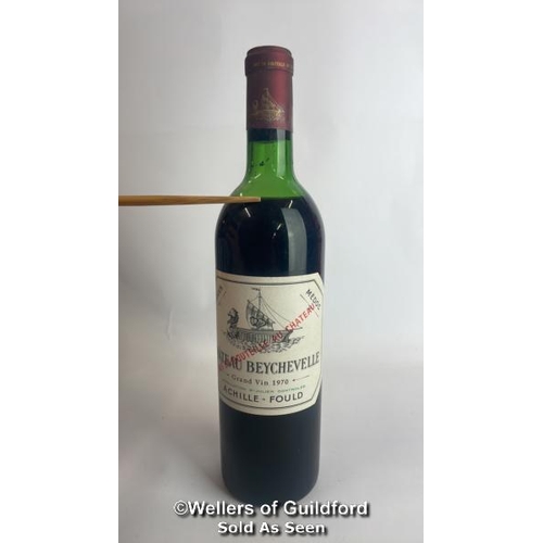 91 - Eight bottles of 1970 Chateau Beychevelle, Mis En Boutille Au Chateau, 75cl, In original wooden crat... 