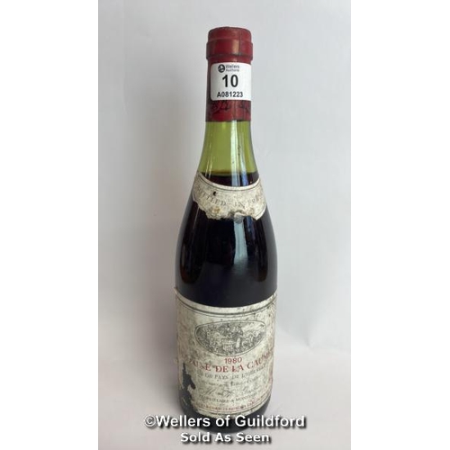 10 - 1980 Domaine De La Caumette, In De Pays De L'Herault, 70cl, No vol indicated, seal slightly damaged ... 