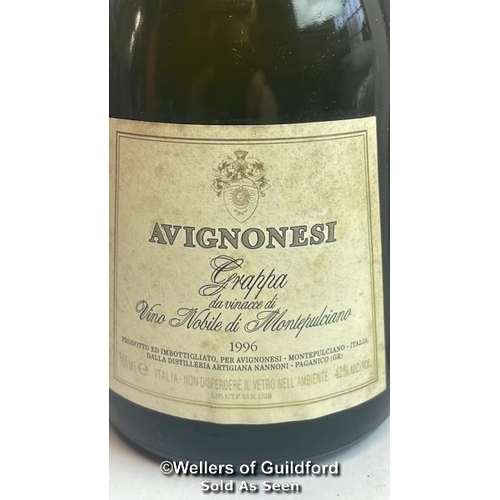 111 - 1996 Avignonesi Grappa, 50cl, 42% vol, In original box / Please see images for fill level and genera... 