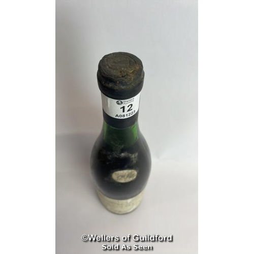 12 - 1959 Moulin Touchais Anjou L.Touchais Proprietaire, 73cl, 12% vol / Please see images for fill level... 