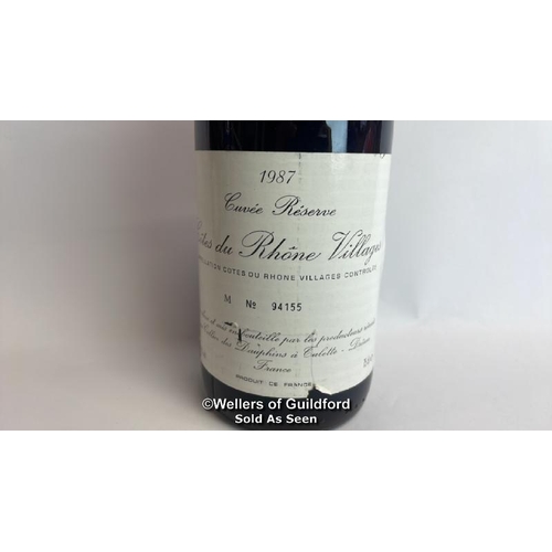 2 - 1987 Cuvee Reserve Cotes Du Rhone Villages,  M No 94115, 75cl, 13% vol / Please see images for fill ... 