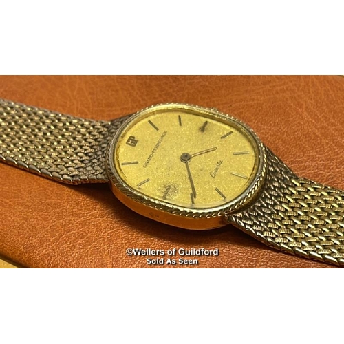 320 - Vintage Girrard Perregaux ellipse gold plated dress watch, 2.5cm wide dial with box