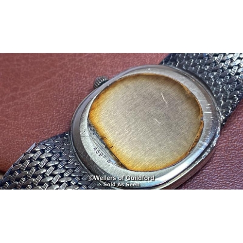 320 - Vintage Girrard Perregaux ellipse gold plated dress watch, 2.5cm wide dial with box