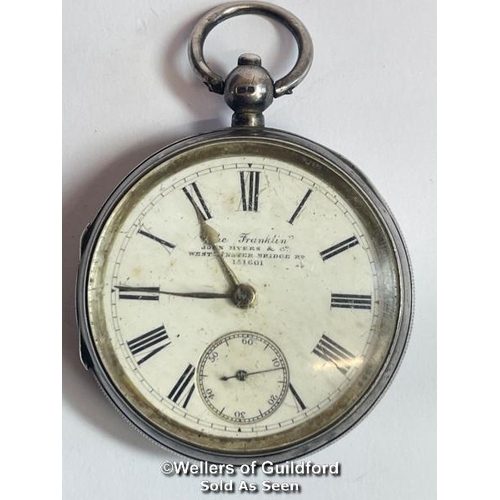 329 - Hallmarked silver cased pocket watch 